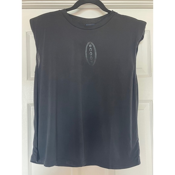 Scoop Muscle Tank Top Women's M (8-10) Black Sleeveless Casual New - Picture 1 of 4